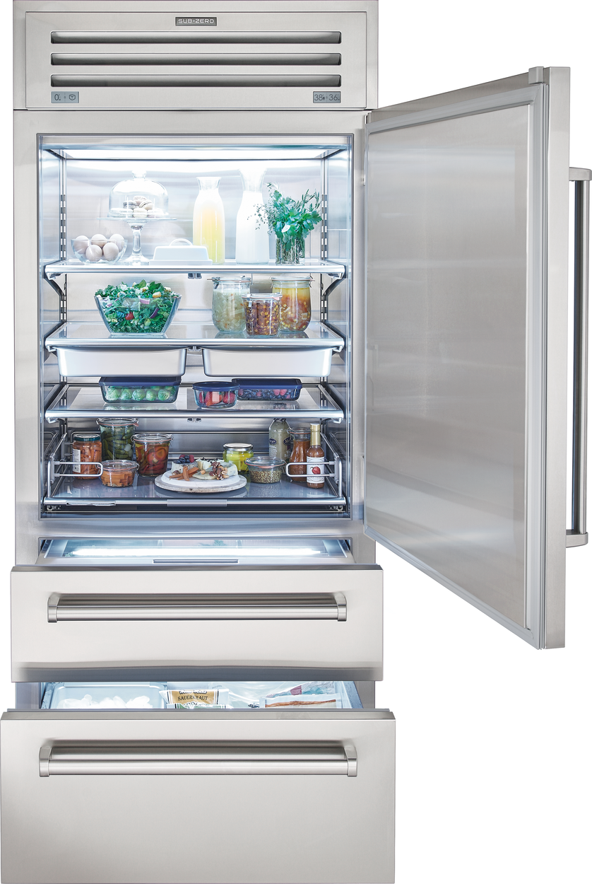 refrigerador-doble-moderno-acero-inoxidable-dispensador-inteligente-subzero-amplio-congelador-magnetico-vidrio