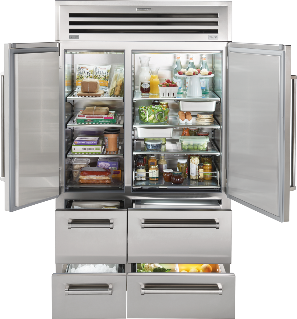 refrigerador-doble-moderno-acero-inoxidable-dispensador-inteligente-subzero-amplio-congelador