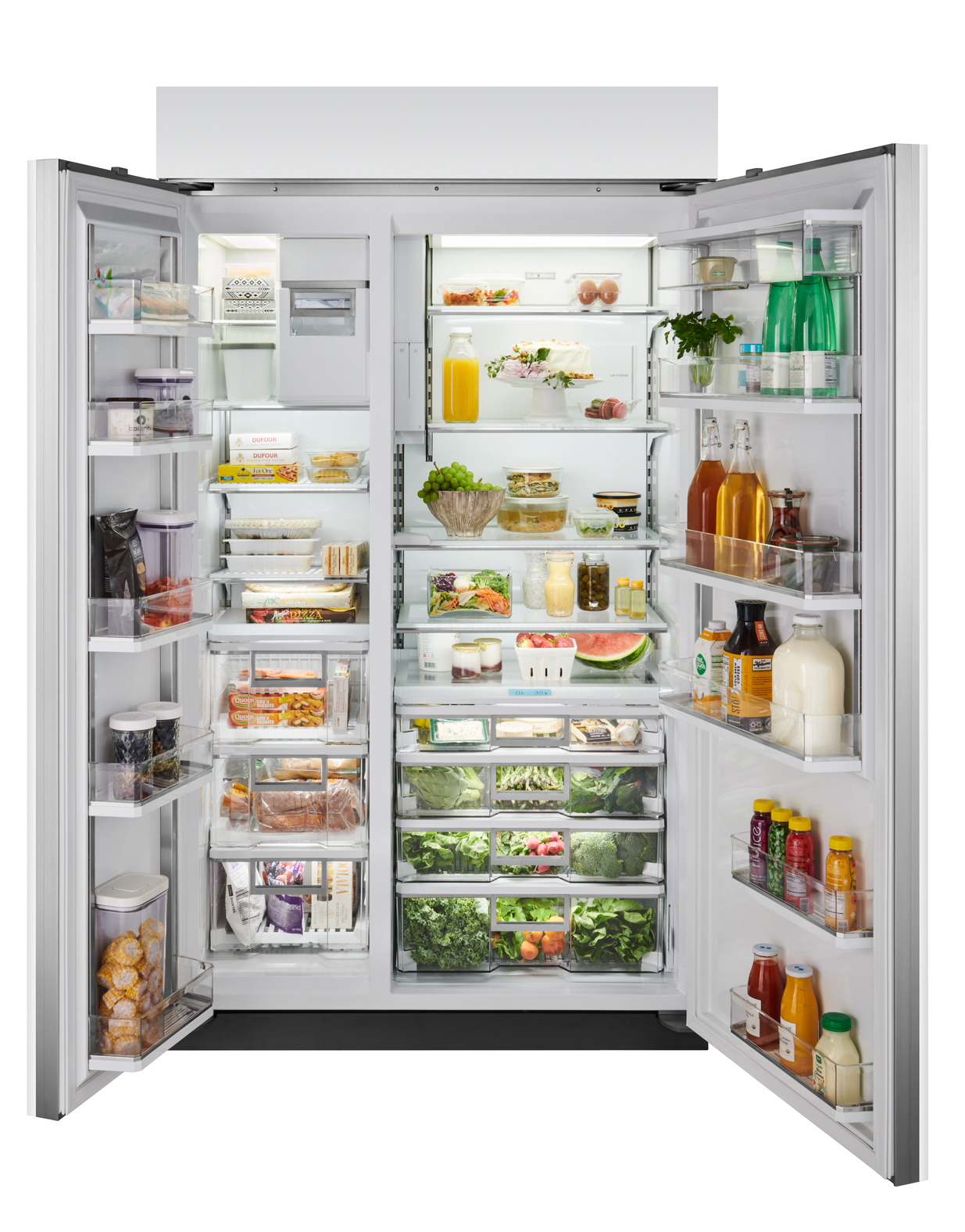 Refrigerador/congelador clásico de dos puertas de 48" con dispensador interno - Panelable