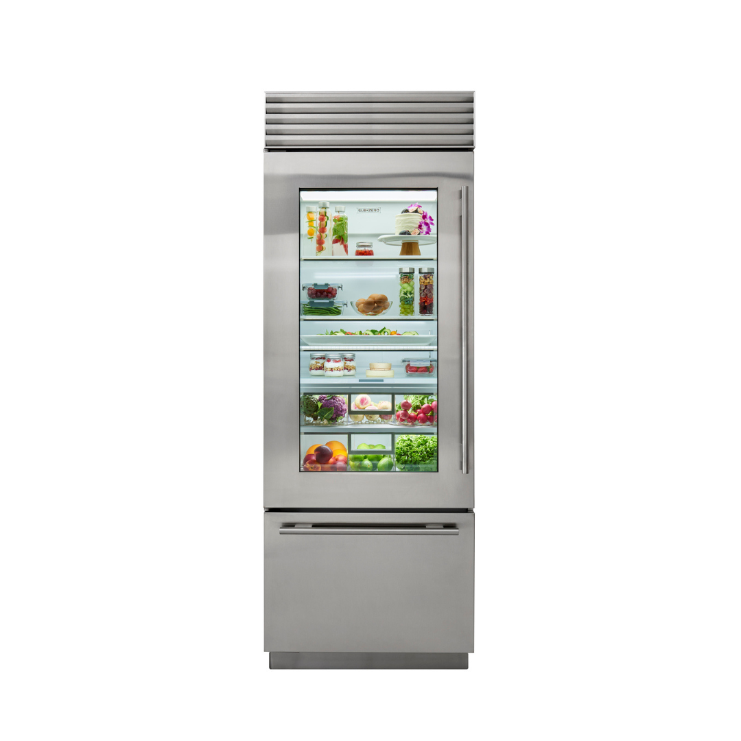 refrigerador-doble-moderno-dispensador-inteligente-subzero-amplio-congelador-magnetico-panelable-con-vidrio-