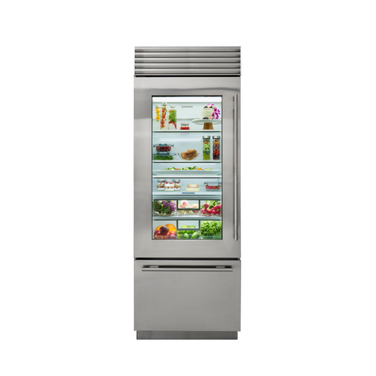 refrigerador-doble-moderno-dispensador-inteligente-subzero-amplio-congelador-magnetico-panelable-con-vidrio-