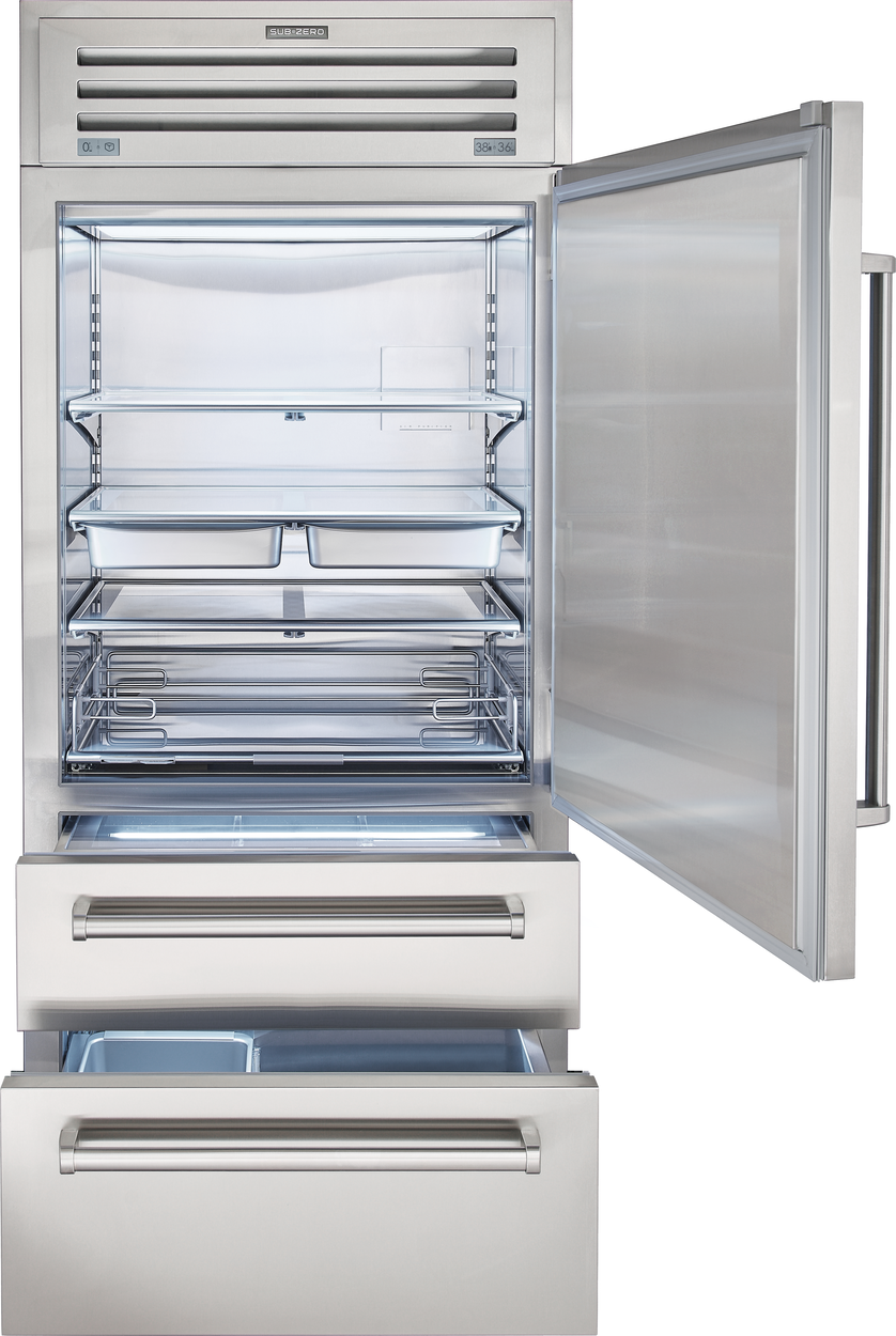 refrigerador-doble-moderno-acero-inoxidable-dispensador-inteligente-subzero-amplio-congelador-magnetico-vidrio
