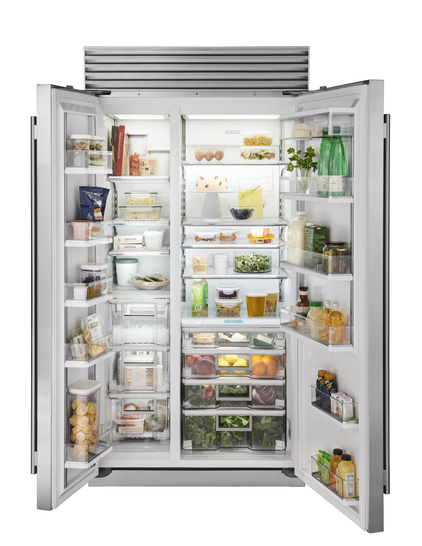refrigerador-doble-moderno-acero-inoxidable-dispensador-inteligente-subzero-amplio-congelador