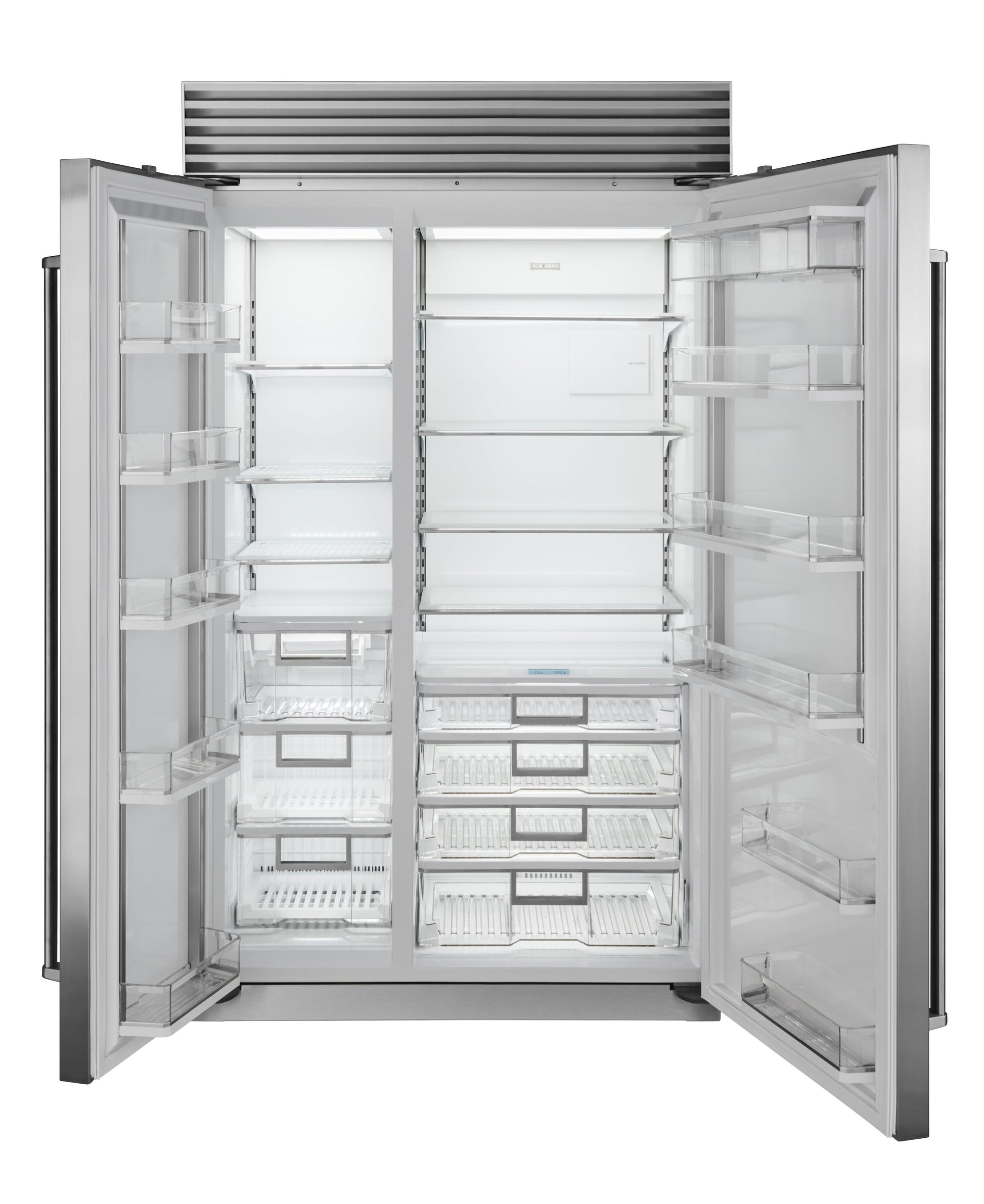 refrigerador-doble-moderno-acero-inoxidable-dispensador-inteligente-subzero-amplio-congelador
